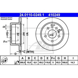 Tarcze ATE Original - 24.0110-0249.1