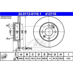 Tarcze ATE Original - 24.0112-0116.1