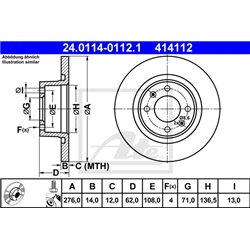 Tarcze ATE Original - 24.0114-0112.1