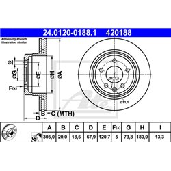 Tarcze ATE Original - 24.0120-0188.1