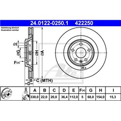 Tarcze ATE Original - 24.0122-0250.1