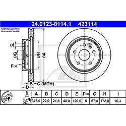 Tarcze ATE Original - 24.0123-0114.1