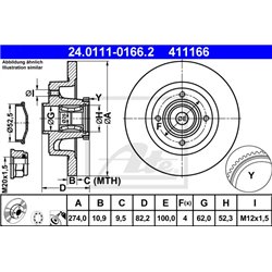 Tarcze ATE Original - 24.0111-0166.2