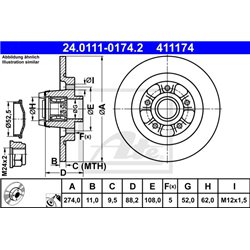 Tarcze ATE Original - 24.0111-0174.2