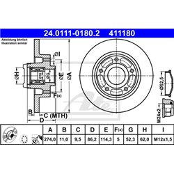 Tarcze ATE Original - 24.0111-0180.2