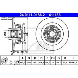 Tarcze ATE Original - 24.0111-0186.2