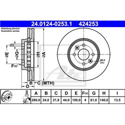 Tarcze ATE Original - 24.0124-0253.1