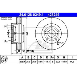 Tarcze ATE Original - 24.0128-0249.1