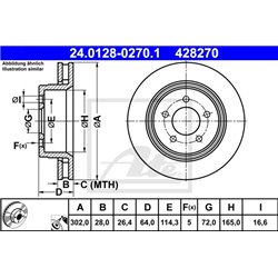 Tarcze ATE Original - 24.0128-0270.1