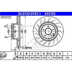 Tarcze ATE Original - 24.0132-0153.1