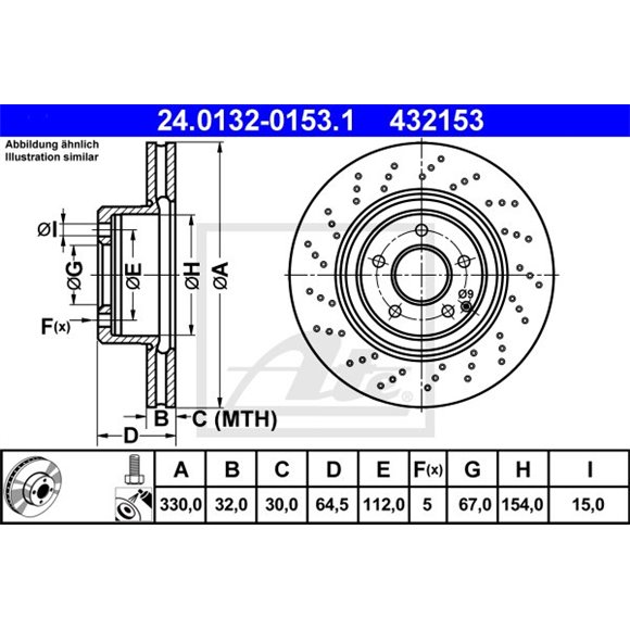 Tarcze ATE Original - 24.0132-0153.1
