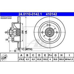 Tarcze ATE Original - 24.0110-0142.1
