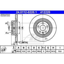 Tarcze ATE Original - 24.0112-0220.1