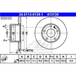 Tarcze ATE Original - 24.0113-0139.1