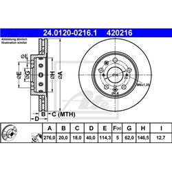 Tarcze ATE Original - 24.0120-0216.1