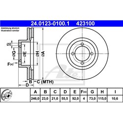 Tarcze ATE Original - 24.0123-0100.1