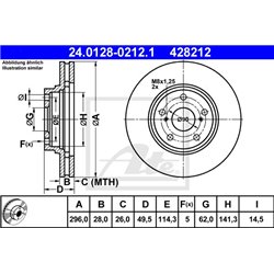 Tarcze ATE Original - 24.0128-0212.1