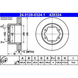 Tarcze ATE Original - 24.0128-0324.1