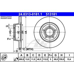 Tarcze ATE Power Disc - 24.0313-0181.1