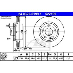 Tarcze ATE Power Disc - 24.0322-0199.1
