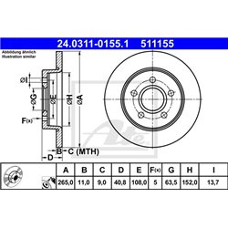 Tarcze ATE Power Disc - 24.0311-0155.1