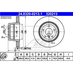 Tarcze ATE Power Disc - 24.0320-0213.1