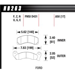 Klocki Hawk HP Plus - HB263N.650