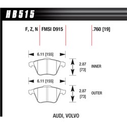 Klocki Hawk HP Plus - HB515N.760