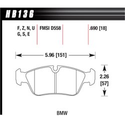 Klocki HAWK DTC-70 - HB136U.690