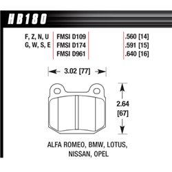 Klocki HAWK DTC-70 - HB180U.640
