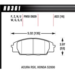 Klocki HAWK DTC-60 - HB361G.622