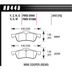 Klocki HAWK DTC-60 - HB445G.610