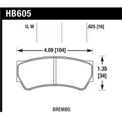 Klocki HAWK DTC-70 - HB605U.625