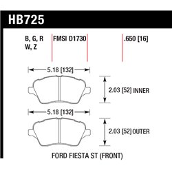 Klocki HAWK DTC-60 - HB725G.650