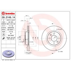 Tarcze Brembo - 09.3149.14