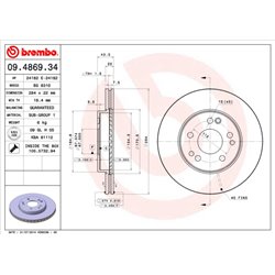 Tarcze Brembo - 09.4869.34