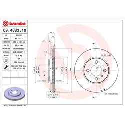 Tarcze Brembo - 09.4883.10