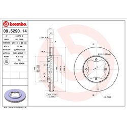 Tarcze Brembo - 09.5290.14