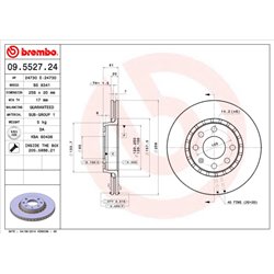 Tarcze Brembo - 09.5527.24