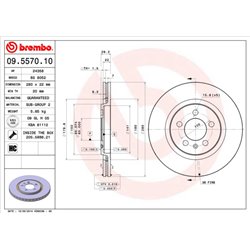 Tarcze Brembo - 09.5570.10