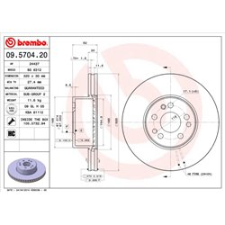 Tarcze Brembo - 09.5704.20