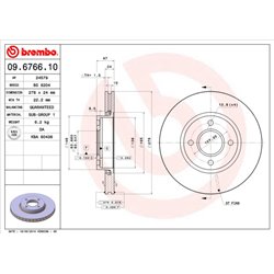 Tarcze Brembo - 09.6766.10