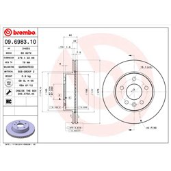 Tarcze Brembo - 09.6983.10