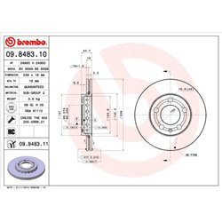 Tarcze Brembo - 09.8483.10