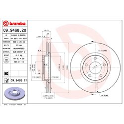 Tarcze Brembo - 09.9468.20