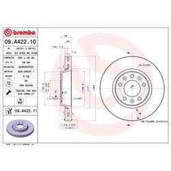 Tarcze Brembo - 09.A422.10