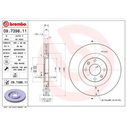 Tarcze Brembo - 09.7398.11