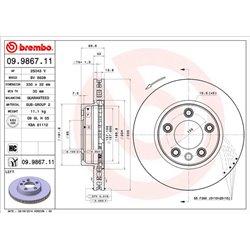 Tarcze Brembo - 09.9867.11