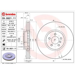 Tarcze Brembo - 09.9921.11