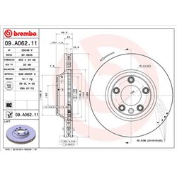 Tarcze Brembo - 09.A062.11